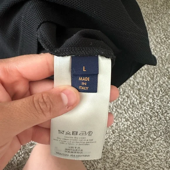 Men’s Louis Vuitton Black Polo Shirt Timeless Elegance